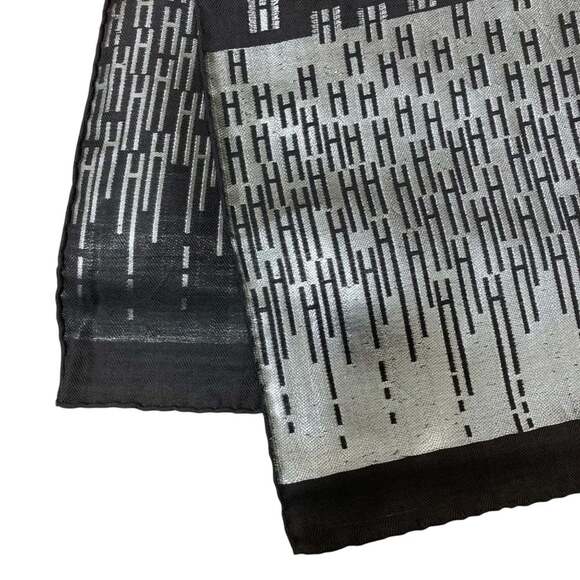HERMES Gray Silk Scarf - Picture 3 of 9